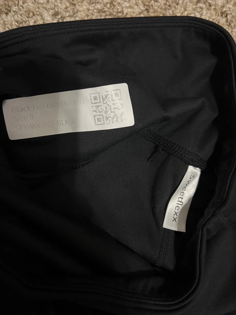 NWT! Sweetflexx Resistance Band Hi Rise Black Full Length Leggings sizes 2, 6, 8 - Picture 13 of 15